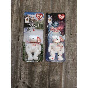 Ty Beanie Babies Maple & Glory The Bear McDonalds Collectible Set